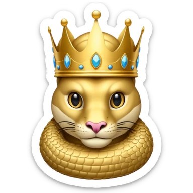 Cobra wearing a king’s crown sticker