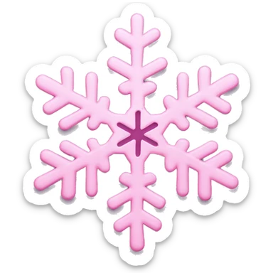 Pink snowflake sticker