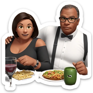 dining with style and friends sticker