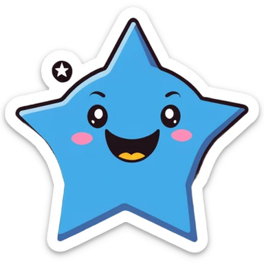 Excited face with big grin and stars in eyes sticker