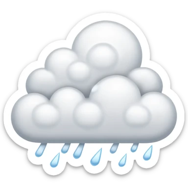 clouds with a lot of snow and thunder sticker
