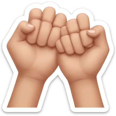 Two hands making a pinky promise  sticker