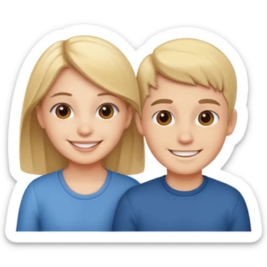 Sister and brother sticker