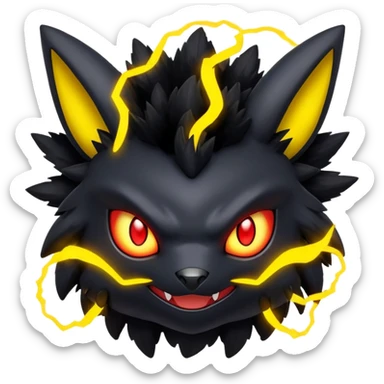 Elemental Dark-type-Electric-type natural Pokémon-Fakémon-creature sticker