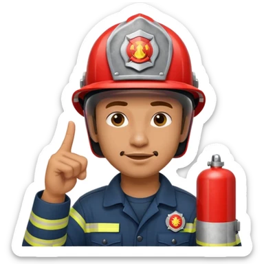 Pompier qui fait un doigt d'honneur sticker