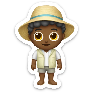 A beach setting with a person dressed in a lightweight, translucent outfit, highlighting the fashion style suitable for warm weather. sticker