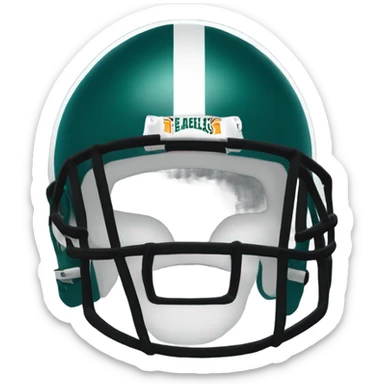 Philadelphia Eagles green football helmet  sticker