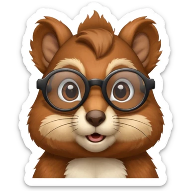 squirrel with meta glasses sticker