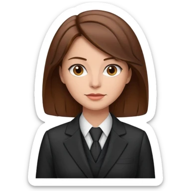 lawyer female brown hair clothes sticker