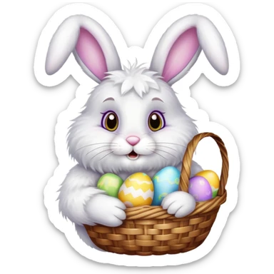Easter bunny sticker