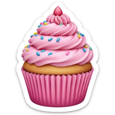 cupcake with pink frosting sticker