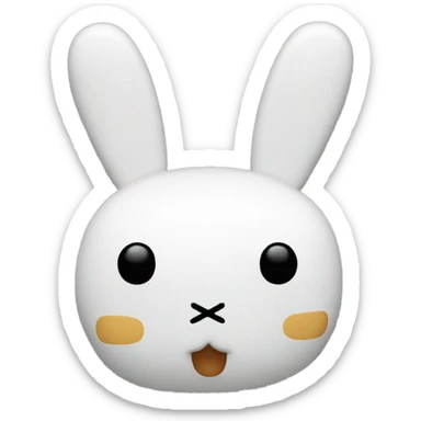 miffy with x mouth sticker