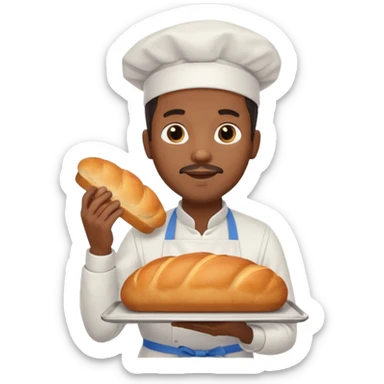 Street Baker black man  sticker