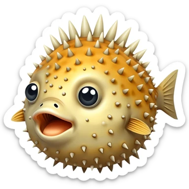 Puffer fish sticker