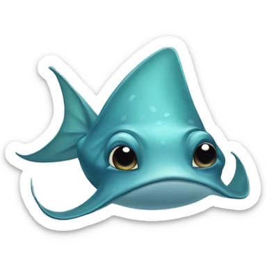 A cute stingray  sticker