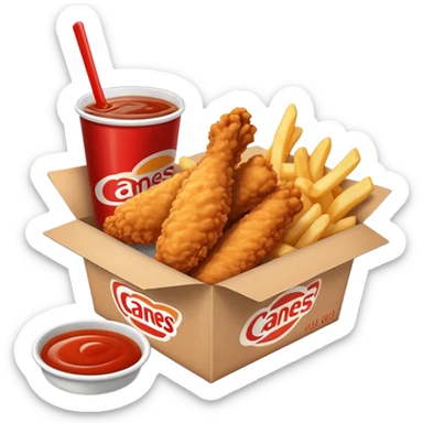 Raising Canes chicken fingers box meal sticker