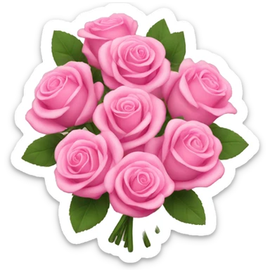 Bouquet of pink roses sticker