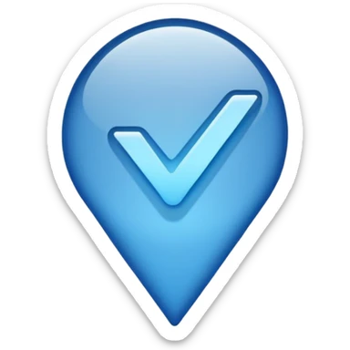 Verified just blue color tick mark with tranparent bg sticker