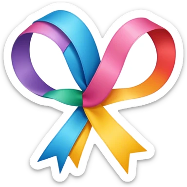 Ribbon colorful  sticker