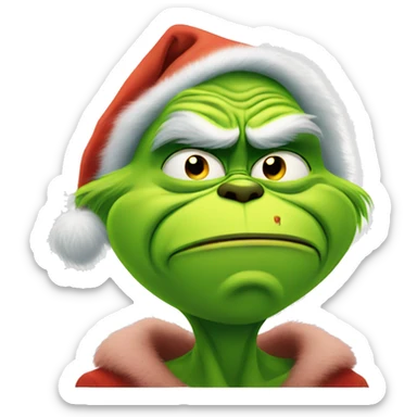 grinch crying sticker