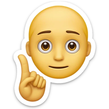 A straight face emoji with a slight look of disgust, a horizontal hand where the neck would be. All yellow. It should be a normal emoji with no body parts except the floating hand. One hand. sticker