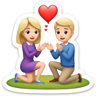 Wedding proposal sticker