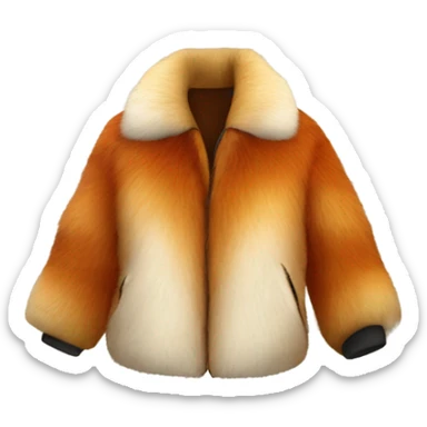 Red fox fur jackets  sticker