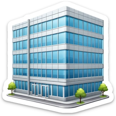 office building with supplier highlight sticker