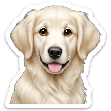 Golden retriever blanc chiot sticker