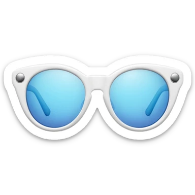 white catseye sunglasses sticker