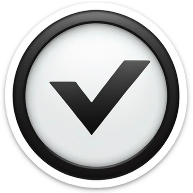 White circle with a black check mark on ir sticker