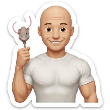 Mr clean with rat tail sticker