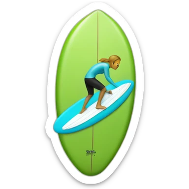 Surfer on a surfboard sticker