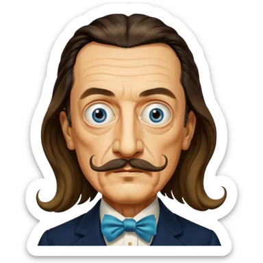 salvador dali headshot sticker