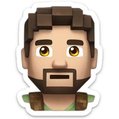 Realistc steve from minecraft sticker