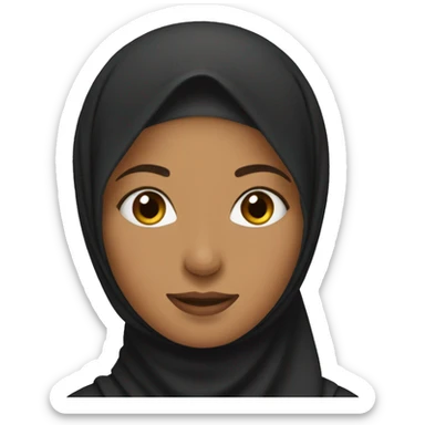 muslim woman with hijab sticker