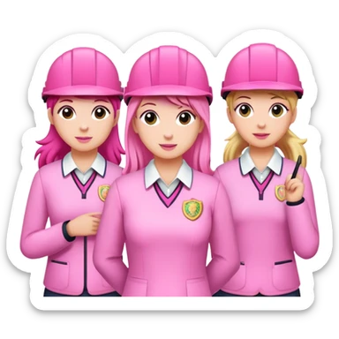 Pink pony club sticker