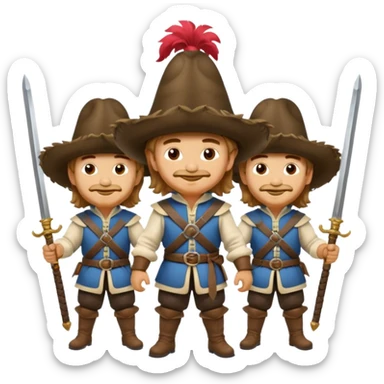 3 musketeers sticker