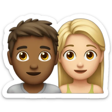 three people one sad, the second one is neutral and the third is extreamely hapy sticker