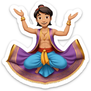 Aladdin sur un tapis volant sticker