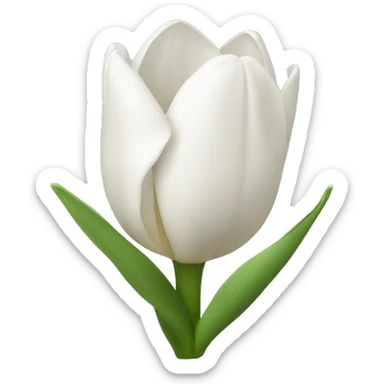 White Tulps  sticker