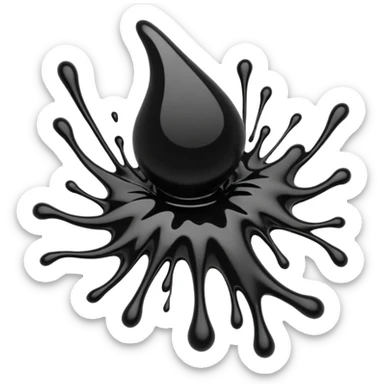 black ink splatter sticker