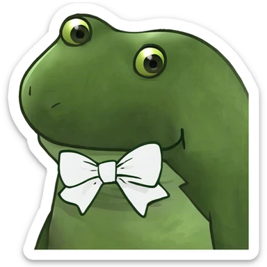 Cute white bow sticker