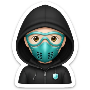 squid game guard wearing mask sticker