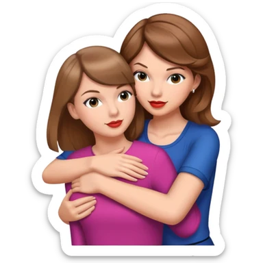 Taylor Swift hugging a girl with brown hair Created just now sticker