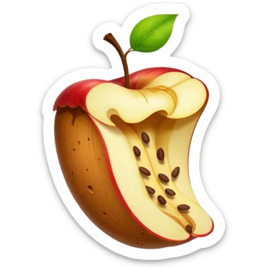 Apple core sticker