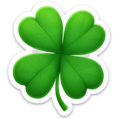 5 leaf clover sticker