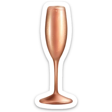 Rose gold color champagne sticker