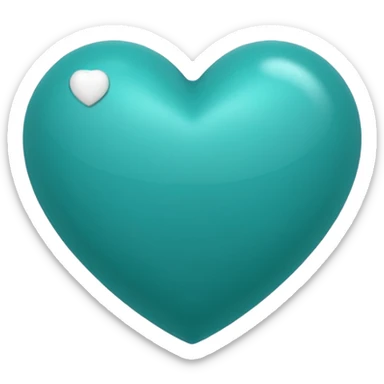 Teal heart with 'Belles with Balls' sticker