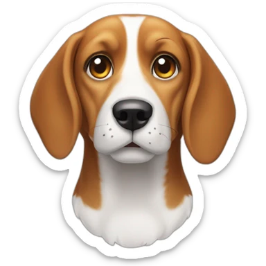 beagle de face gueule grande ouverte sticker